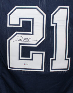 Deion Sanders Autographed/Signed Dallas Cowboys Blue XL Jersey BAS 25064