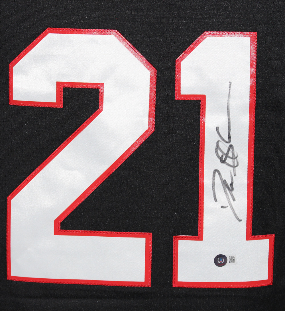 Deion Sanders Signed Atlanta Falcons Mitchell & Ness Black Legacy Jersey BAS