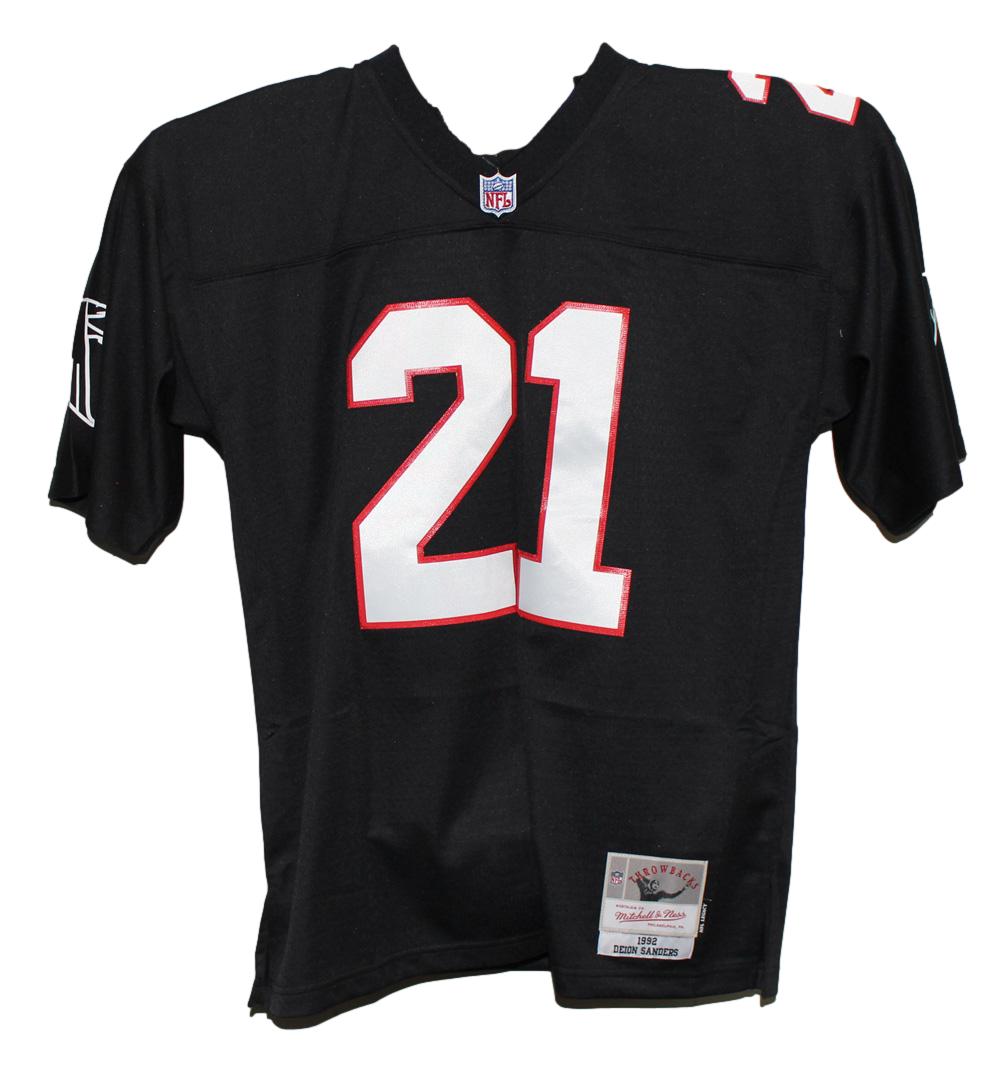 Deion Sanders Signed Atlanta Falcons Mitchell & Ness Black Legacy Jersey BAS Denver Autographs