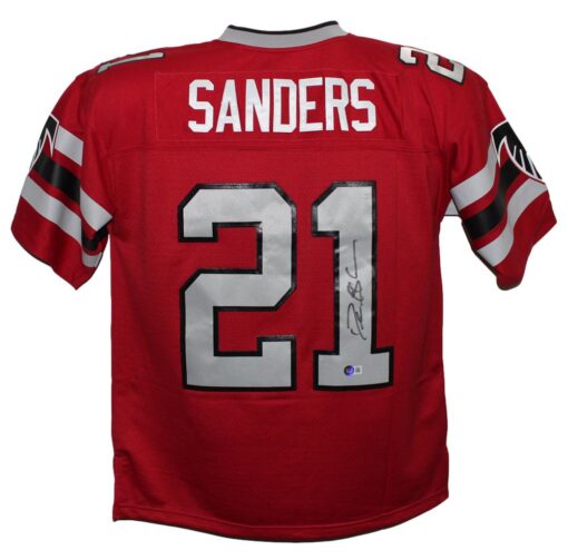 Deion Sanders Signed Atlanta Falcons Mitchell & Ness Red Legacy Jersey