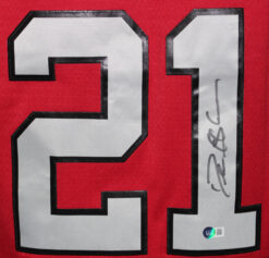 Deion Sanders Signed Atlanta Falcons Mitchell & Ness Red Legacy Jersey BAS