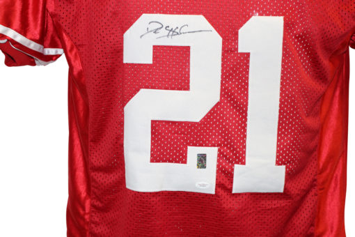 Deion Sanders Autographed/Signed San Francisco 49ers Red XL Jersey JSA 25357