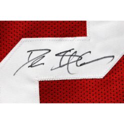 Deion Sanders Autographed/Signed Pro Style XL Red Jersey Beckett Witness 53325