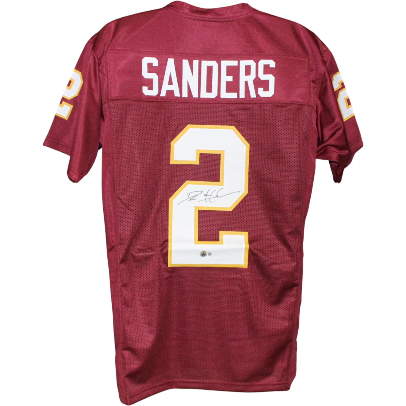 Deion Sanders Autographed/Signed College Style XL Red Jersey Beckett W 53319 1 Deion Sanders Autographed/Signed College Style XL Red Jersey Beckett W 53319