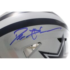 Deion Sanders Autographed Dallas Cowboys Mid-Size Midi Helmet Beckett WIT 55225