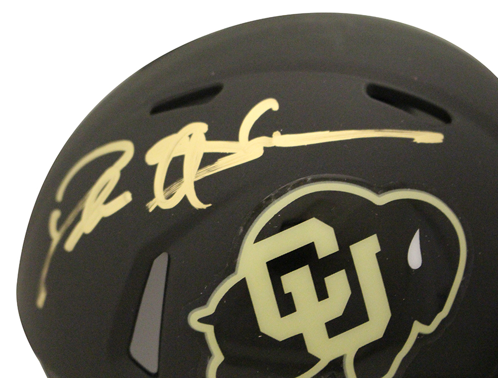 Deion Sanders Autographed Colorado Buffaloes Black Mini Helmet Beckett