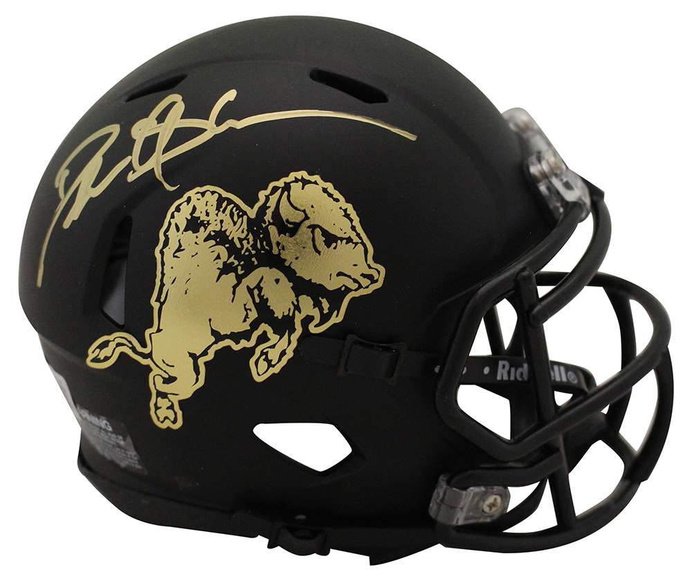 Deion Sanders Signed Colorado Buffaloes Chrome Mini Helmet Beckett