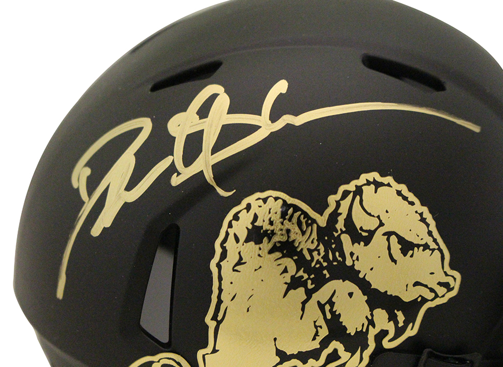 Deion Sanders Signed Colorado Buffaloes Chrome Mini Helmet Beckett