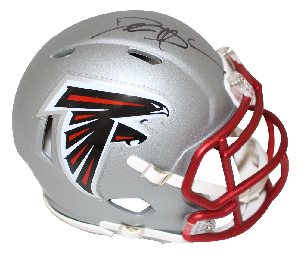 Deion Sanders Autographed/Signed Atlanta Falcons Blaze Mini Helmet BAS 27439