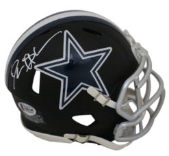 Deion Sanders Autographed Dallas Cowboys Black Matte Mini Helmet BAS 25067