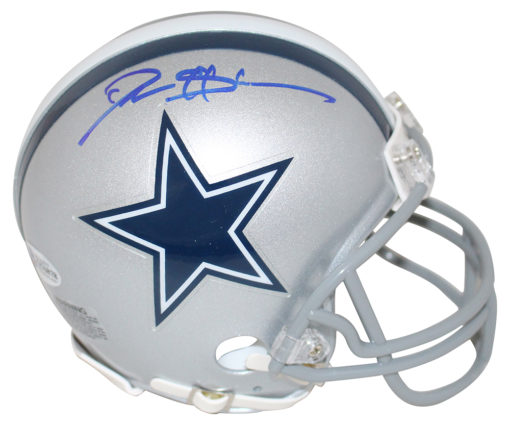 Deion Sanders Autographed/Signed Dallas Cowboys Mini Helmet BAS 25732