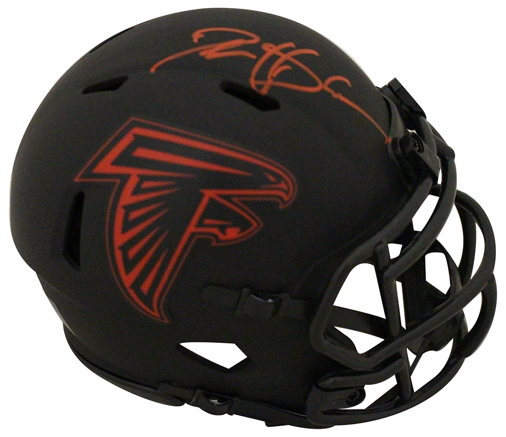 Deion Sanders Autographed/Signed Atlanta Falcons Eclipse Mini Helmet BAS 28228