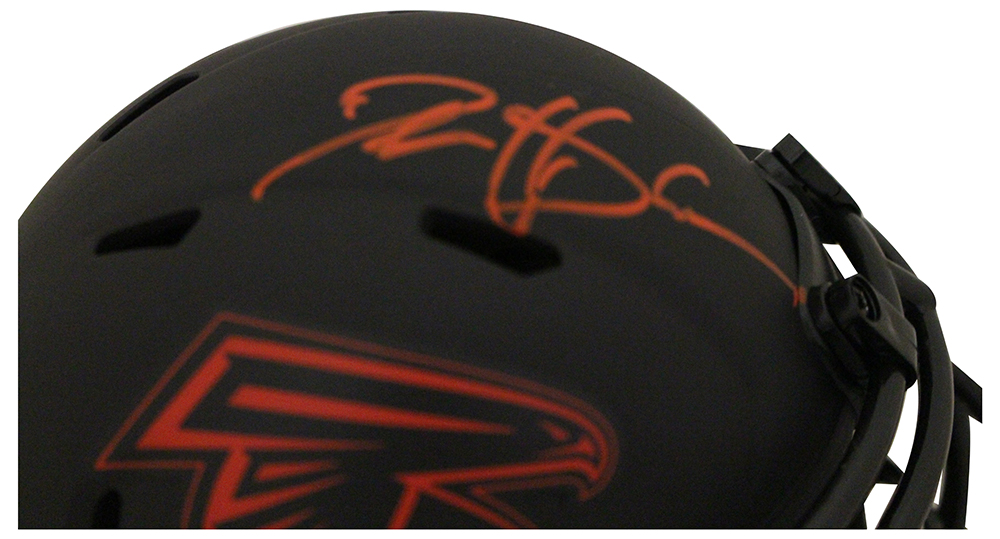 Deion Sanders Autographed/Signed Atlanta Falcons Eclipse Mini Helmet BAS 28228
