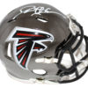 Deion Sanders Autographed/Signed Atlanta Falcons Chrome Mini Helmet BAS 25069