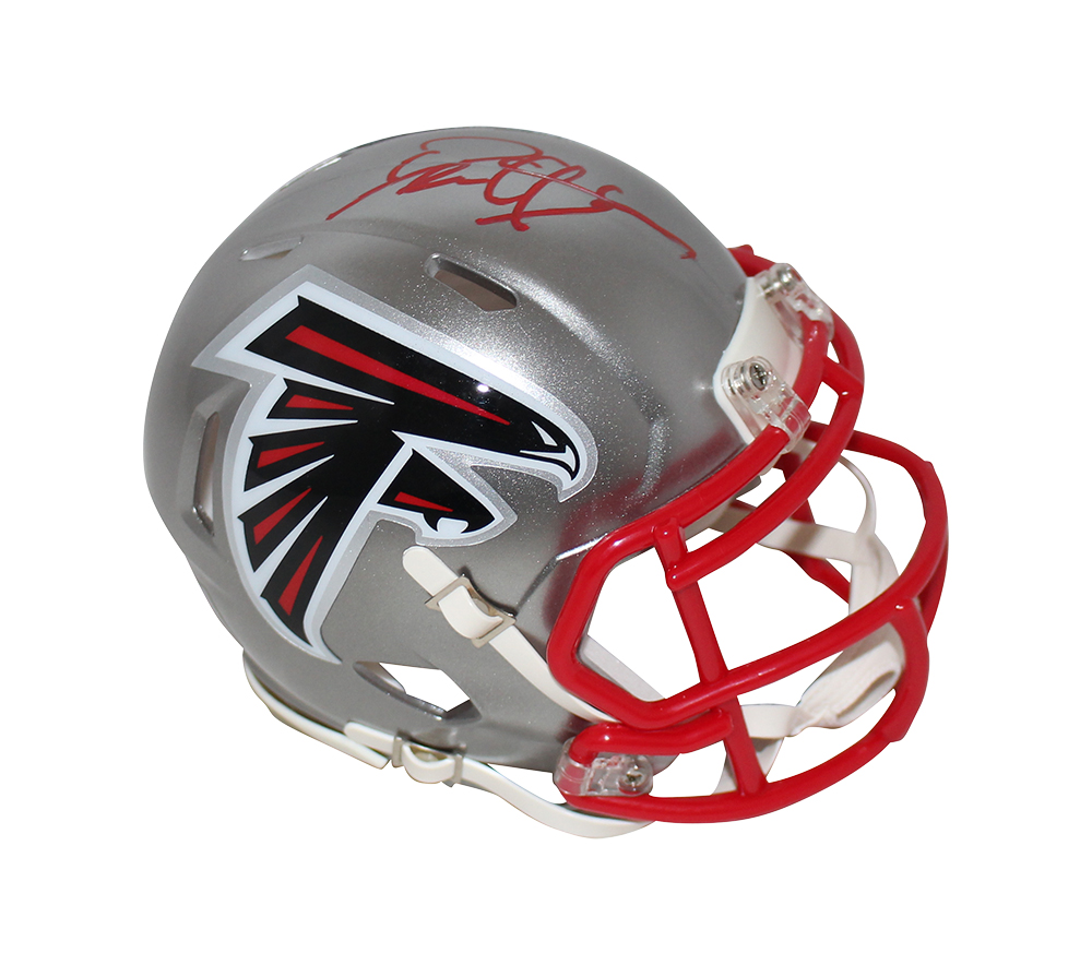 Deion Sanders Autographed Atlanta Falcons Flash Mini Helmet Beckett BAS