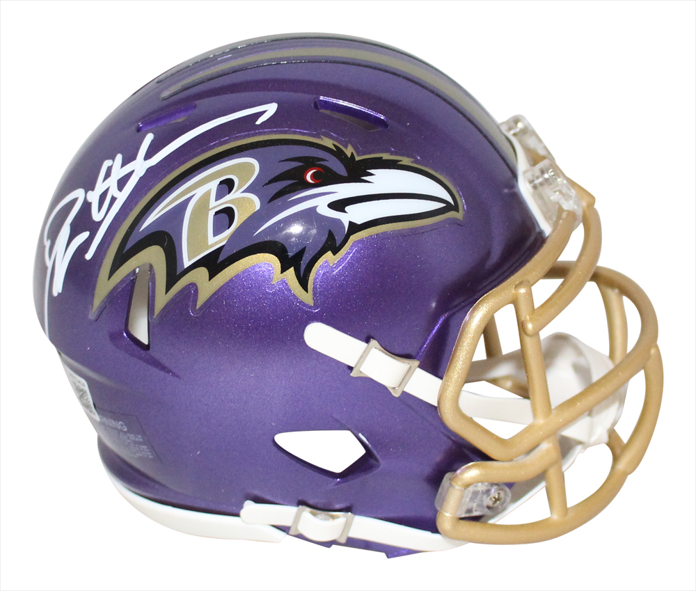 Deion Sanders Signed Baltimore Ravens Flash Mini Helmet Beckett BAS