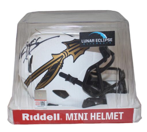 Deion Sanders Signed Florida State Seminoles Lunar Speed Mini Helmet BAS