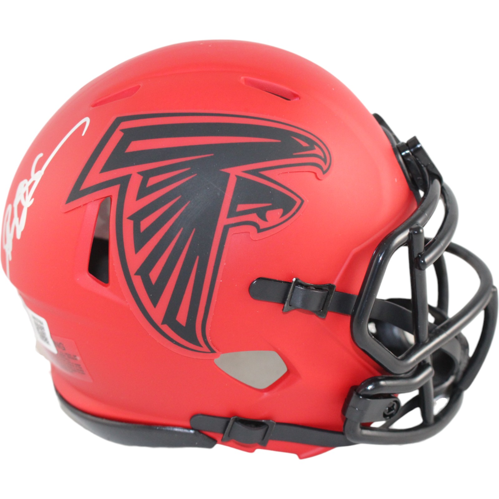 Deion Sanders Autographed Atlanta Falcons Rave Mini Helmet Beckett Witness 51733 1 Deion Sanders Autographed Atlanta Falcons Rave Mini Helmet Beckett Witness 51733