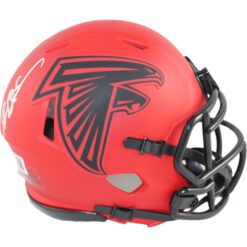 Deion Sanders Autographed Atlanta Falcons Rave Mini Helmet Beckett Witness 51736