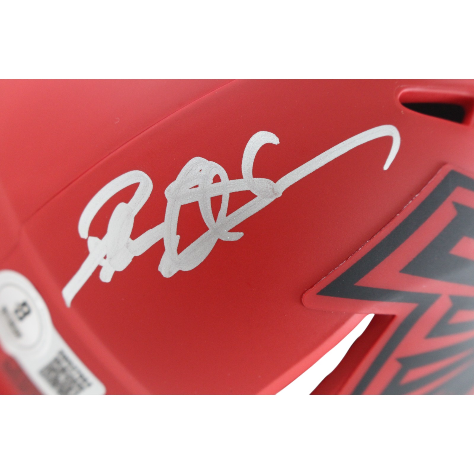 Deion Sanders Autographed Atlanta Falcons Rave Mini Helmet Beckett Witness 51733 2 Deion Sanders Autographed Atlanta Falcons Rave Mini Helmet Beckett Witness 51733