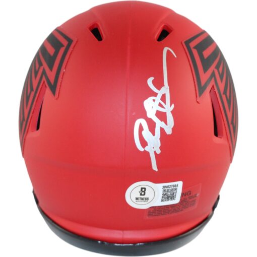 Deion Sanders Autographed Atlanta Falcons Rave Mini Helmet Beckett Witness 51736