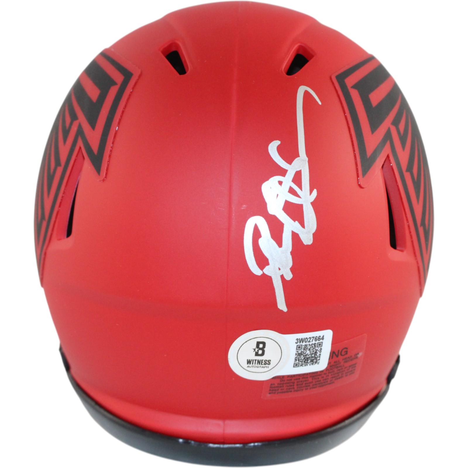 Deion Sanders Autographed Atlanta Falcons Rave Mini Helmet Beckett Witness 51736 3 Deion Sanders Autographed Atlanta Falcons Rave Mini Helmet Beckett Witness 51736