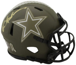 Deion Sanders Autographed Dallas Cowboys Salute Mini Helmet Beckett