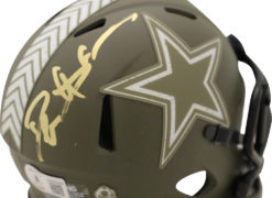 Deion Sanders Autographed Dallas Cowboys Salute Mini Helmet Beckett