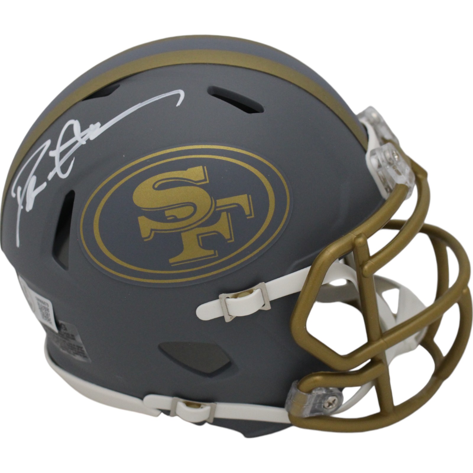 Deion Sanders Autographed San Francisco 49ers Slate Mini Helmet Beckett 47423