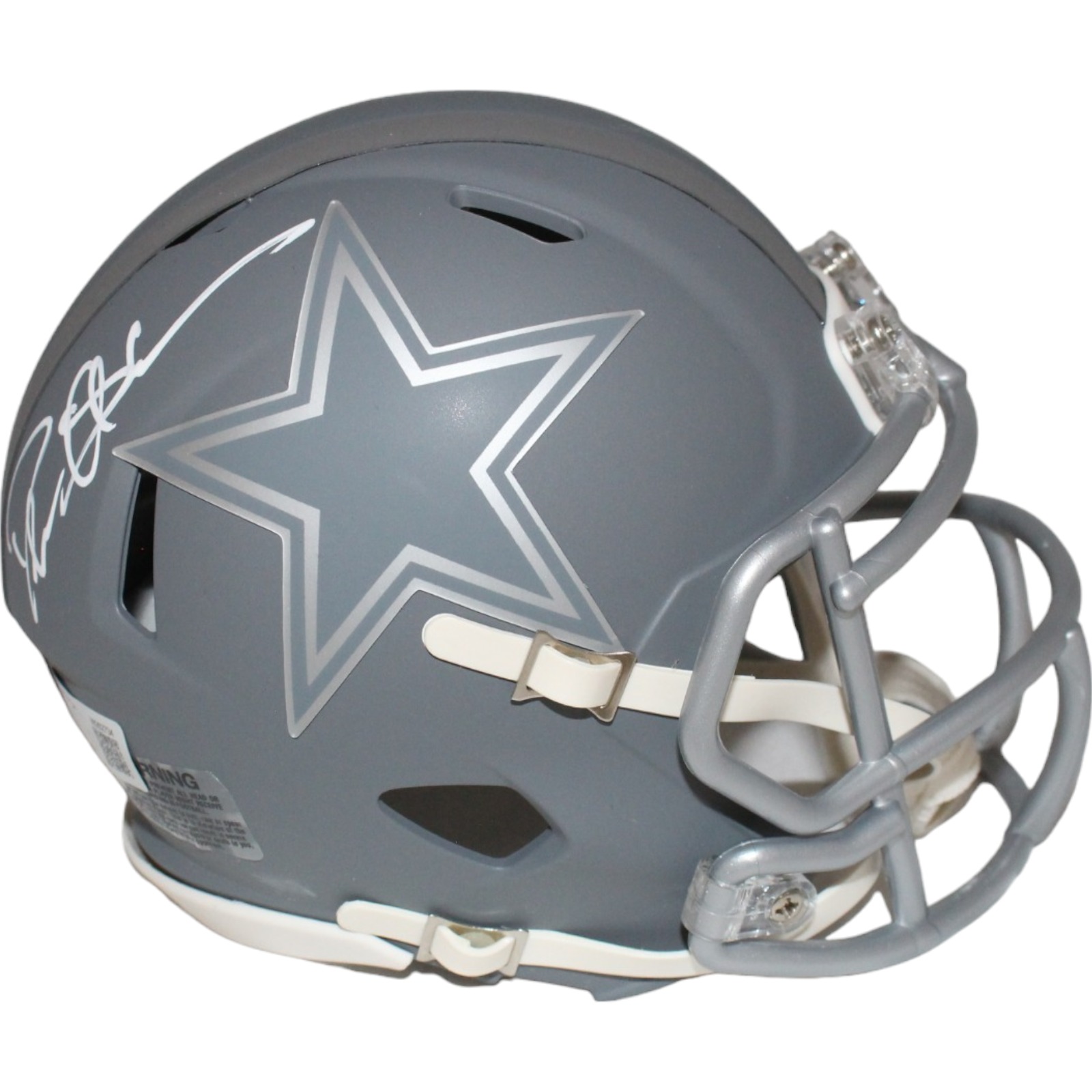 Deion Sanders Signed Dallas Cowboys Slate Mini Helmet Beckett