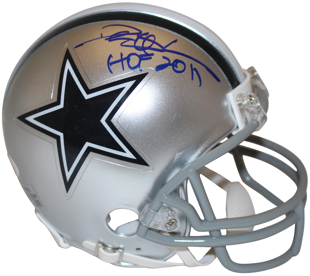 Deion Sanders Autographed/Signed Dallas Cowboys Mini Helmet HOF JSA