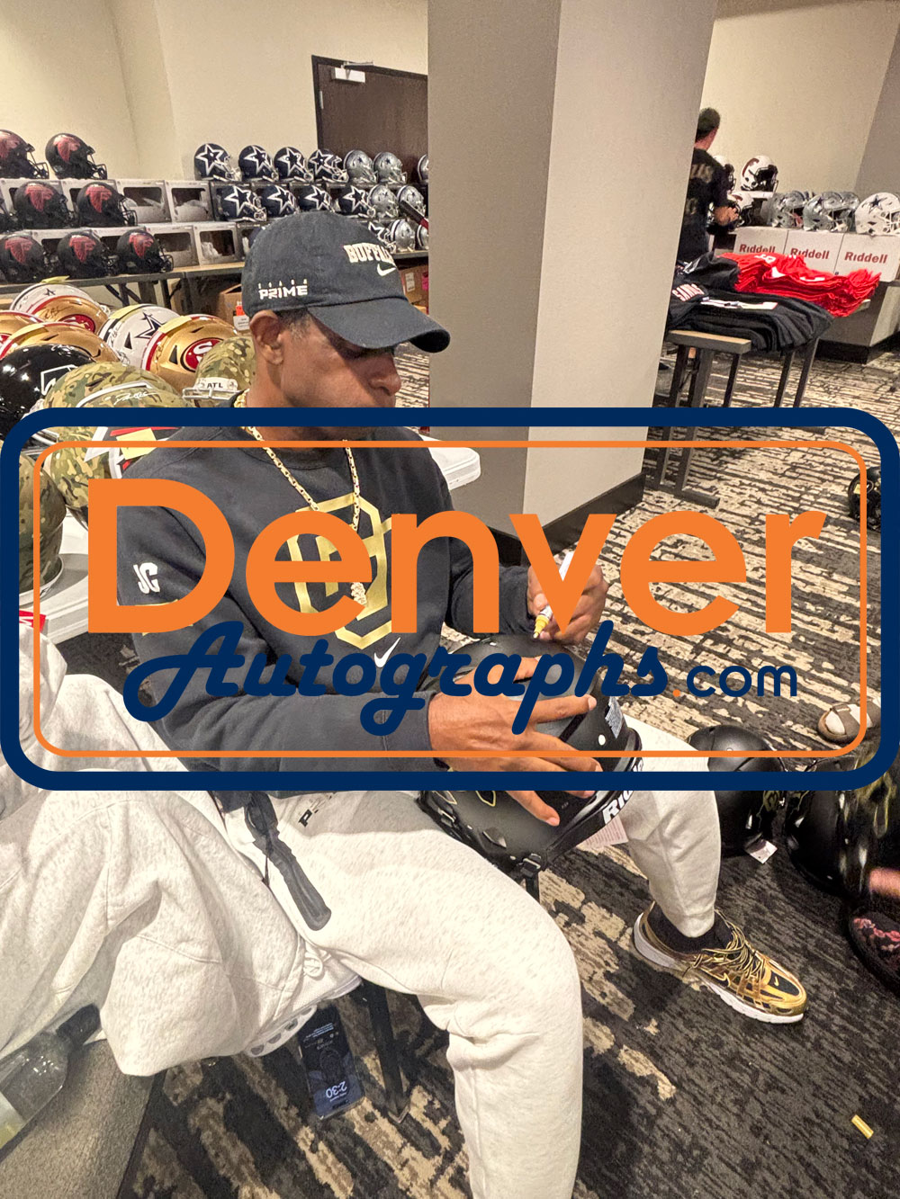 Deion Sanders Autographed Colorado Buffaloes Pro Helmet Beckett Witness 51740 6 Deion Sanders Autographed Colorado Buffaloes Pro Helmet Beckett Witness 51740