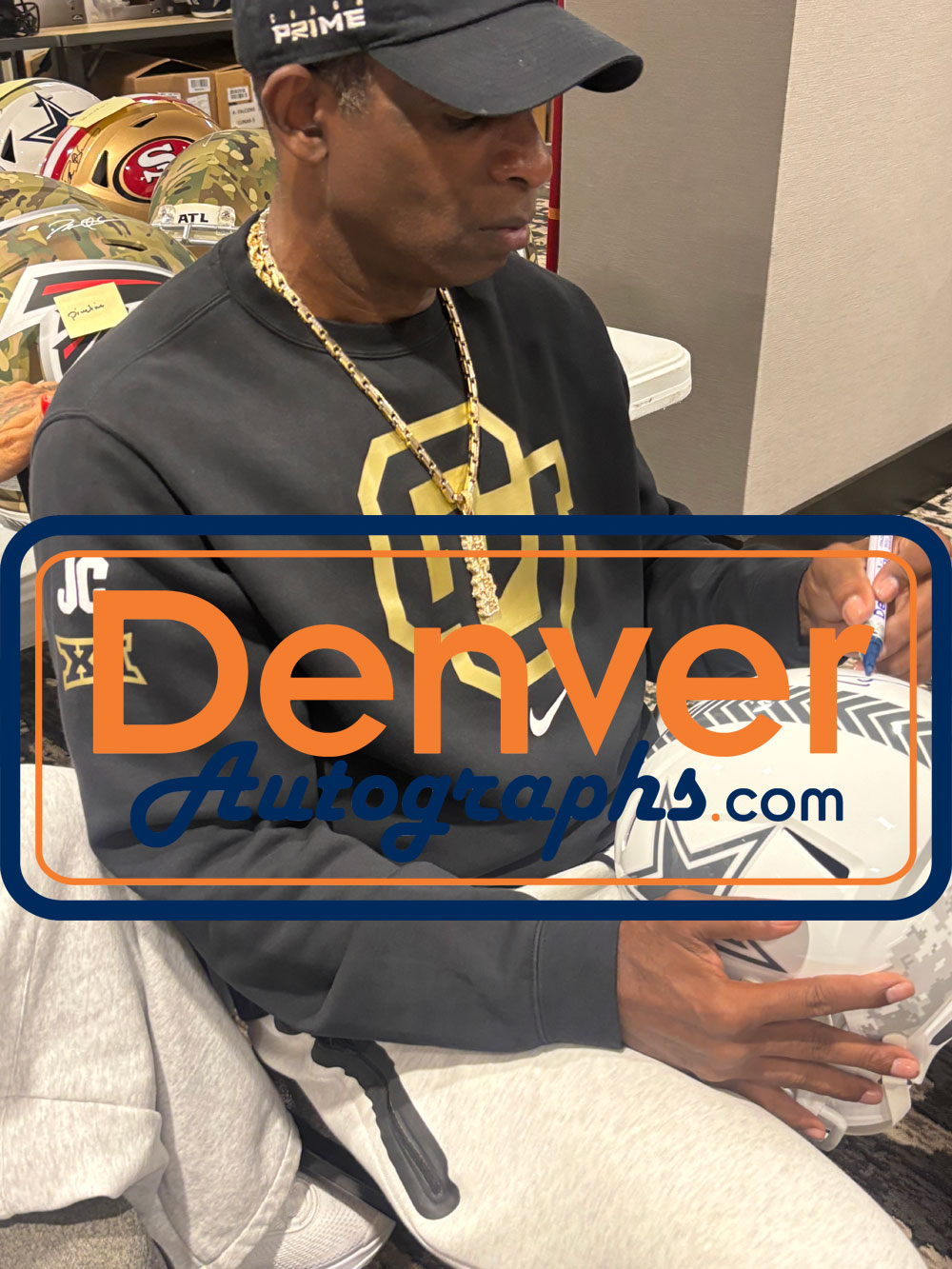 Deion Sanders Autographed Dallas Cowboys F/S 24 STS Helmet Beckett Witness 51748 6 Deion Sanders Autographed Dallas Cowboys F/S 24 STS Helmet Beckett Witness 51748