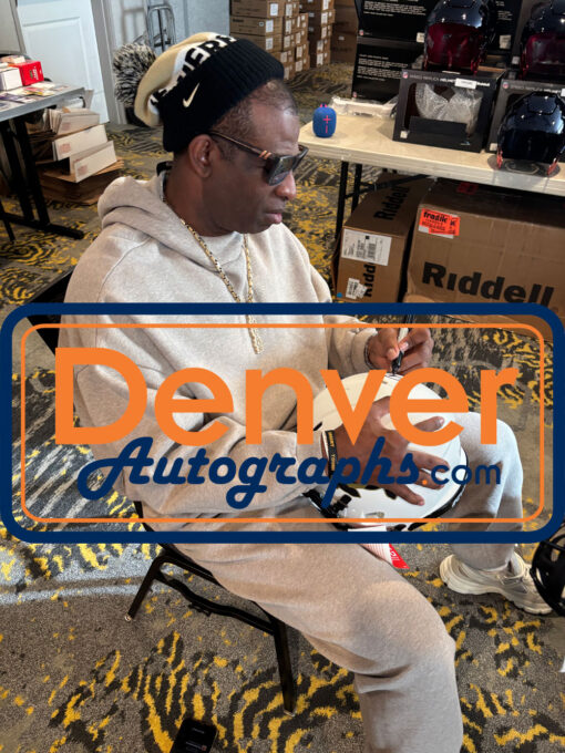 Deion Sanders Autographed Colorado Buffaloes F/S White Helmet Beckett 49654