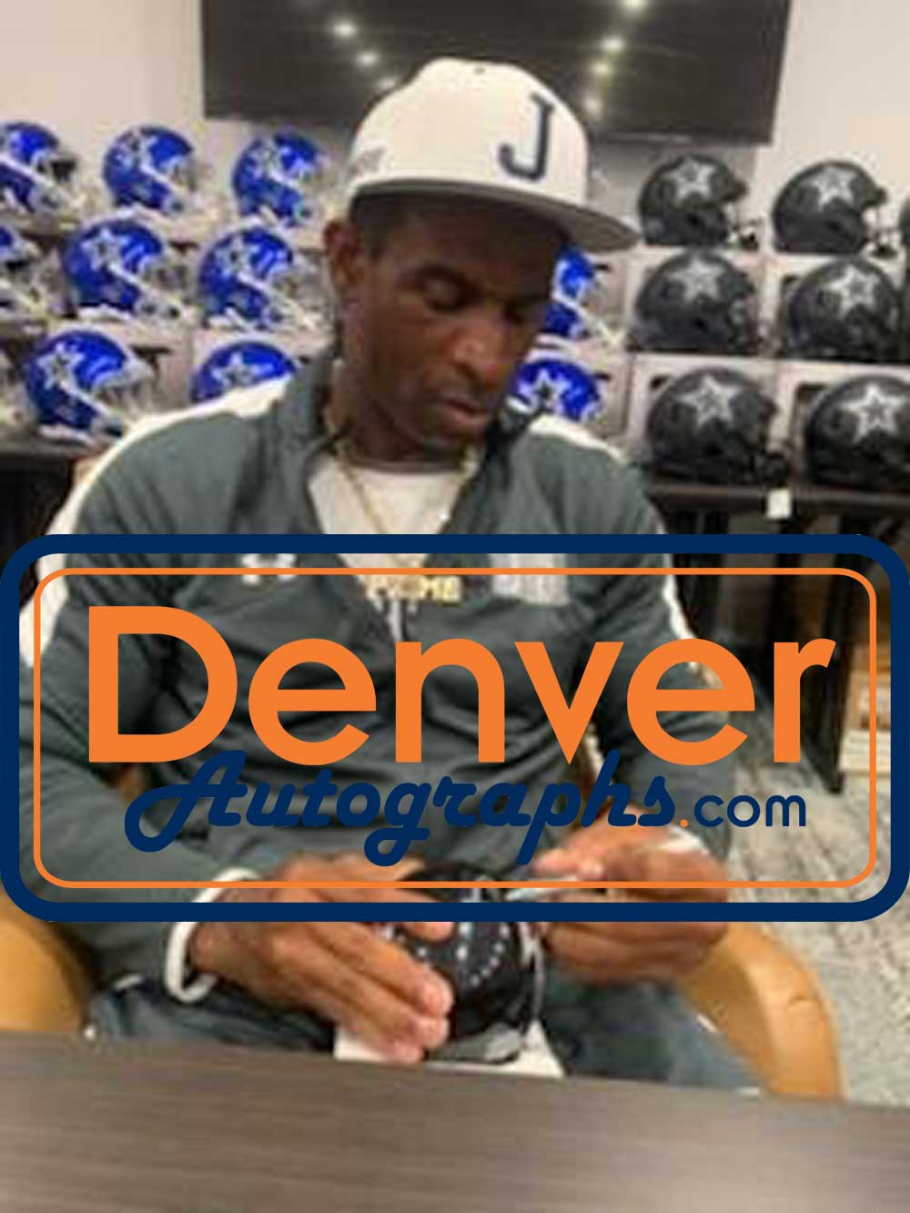 Deion Sanders Autographed Atlanta Falcons TB 2003-19 Mini Helmet BAS