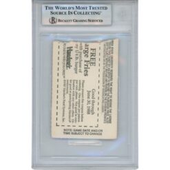 Deion Sanders Autographed Florida State Seminoles 1987 Ticket Beckett 53102