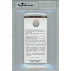 Deion Sanders Autographed Colorado Buffaloes Parking Pass Slab Beckett 49670