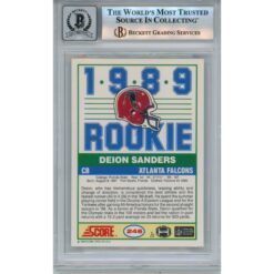 Deion Sanders Autographed 1989 Score #246 Trading Card HOF Beckett 42762