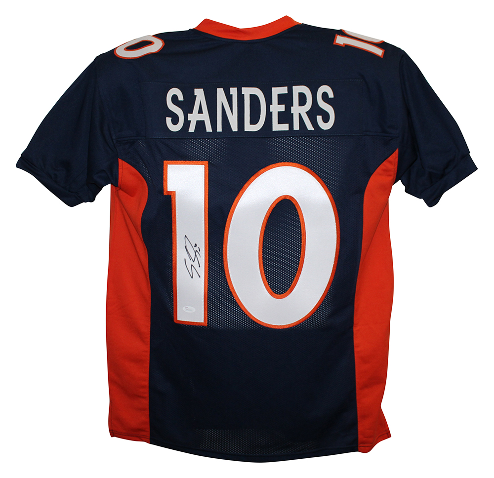 Emmanuel squeeky Sanders Autographed Custom White