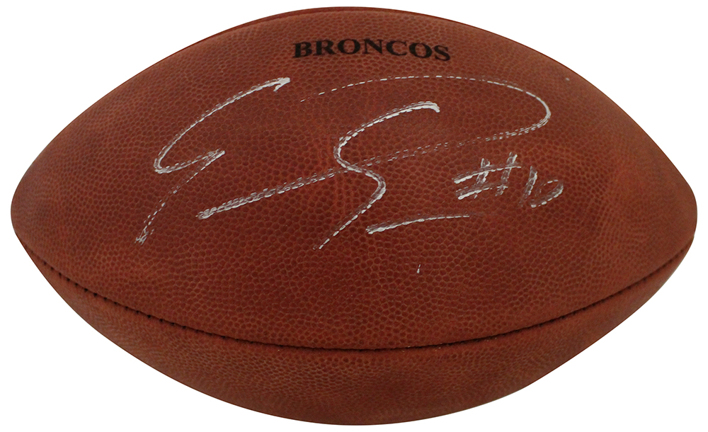 Emmanuel Sanders Signed Denver Broncos Team Issued Official Football BAS 28393