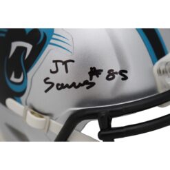 Ja'Tavion Sanders Autographed Carolina Panthers Mini Helmet Beckett 47538