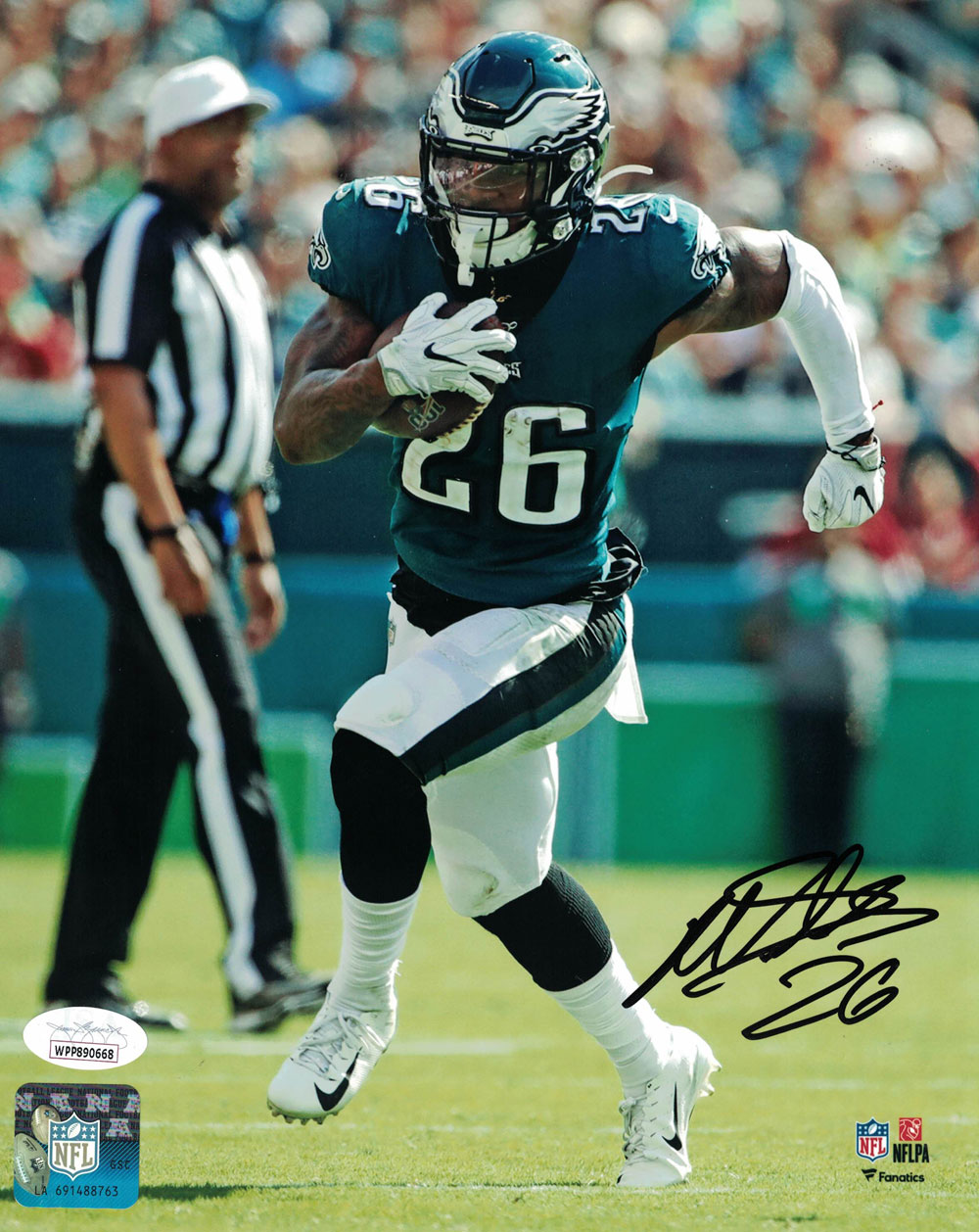 Miles Sanders Autographed/Signed Philadelphia Eagles 8x10 Photo JSA 28052 PF