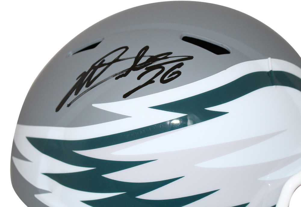 Miles Sanders Autographed/Signed Philadelphia Eagles AMP Helmet JSA 28023