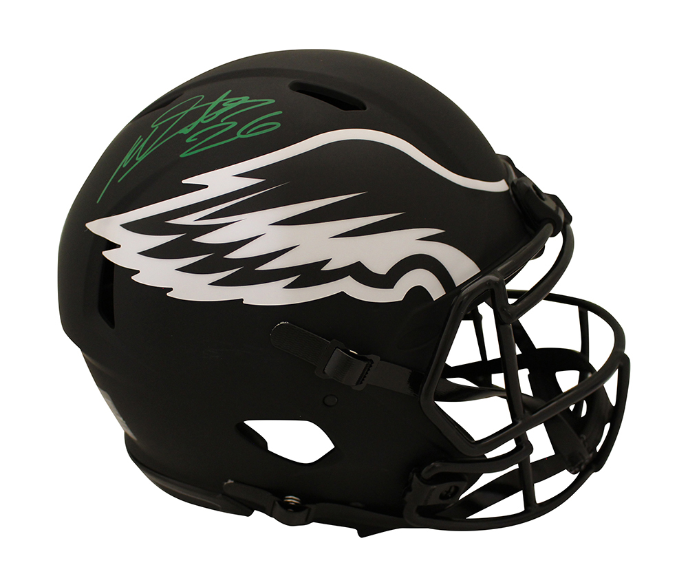 Miles Sanders Signed Philadelphia Eagles Authentic Eclipse Helmet Beckett