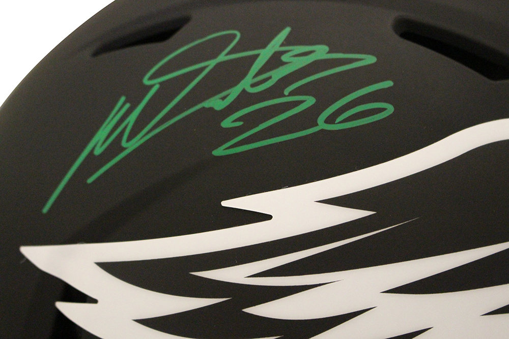 Miles Sanders Signed Philadelphia Eagles Authentic Eclipse Helmet Beckett
