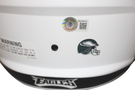 Miles Sanders Autographed Philadelphia Eagles F/S Lunar Helmet Beckett