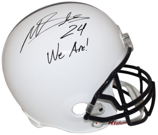 Miles Sanders Signed Penn State Nittany Lions Replica Helmet We Are BAS 25959