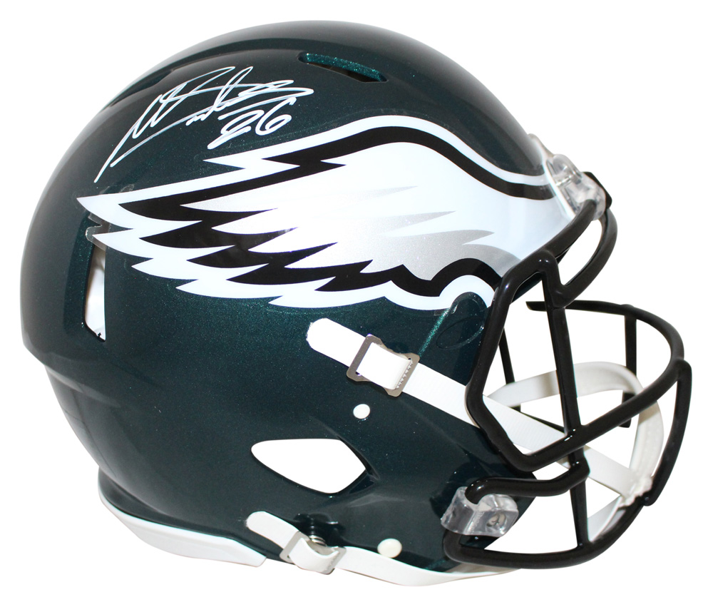 Miles Sanders Autographed Philadelphia Eagles Speed Authentic Helmet JSA 28027