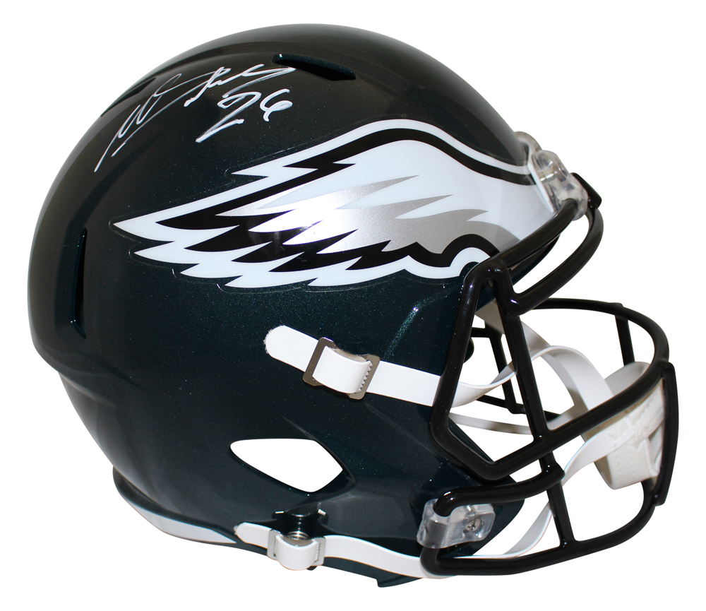 Miles Sanders Autographed Philadelphia Eagles F/S Speed Helmet Beckett