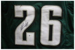 Miles Sanders Autographed/Signed Pro Style Green XL Jersey BAS 25951
